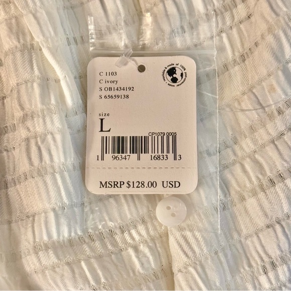 NWT Free People "Hailey" Cropped Blouse - Picture 7 of 7